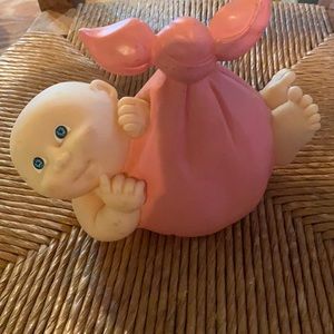 Vintage Cabbage Patch Kids baby pink piggy bank